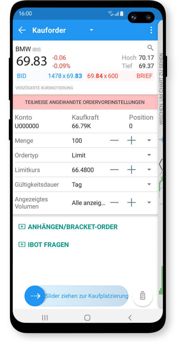 Mobile Trading und Charts analyisieren mit der Android Trading App