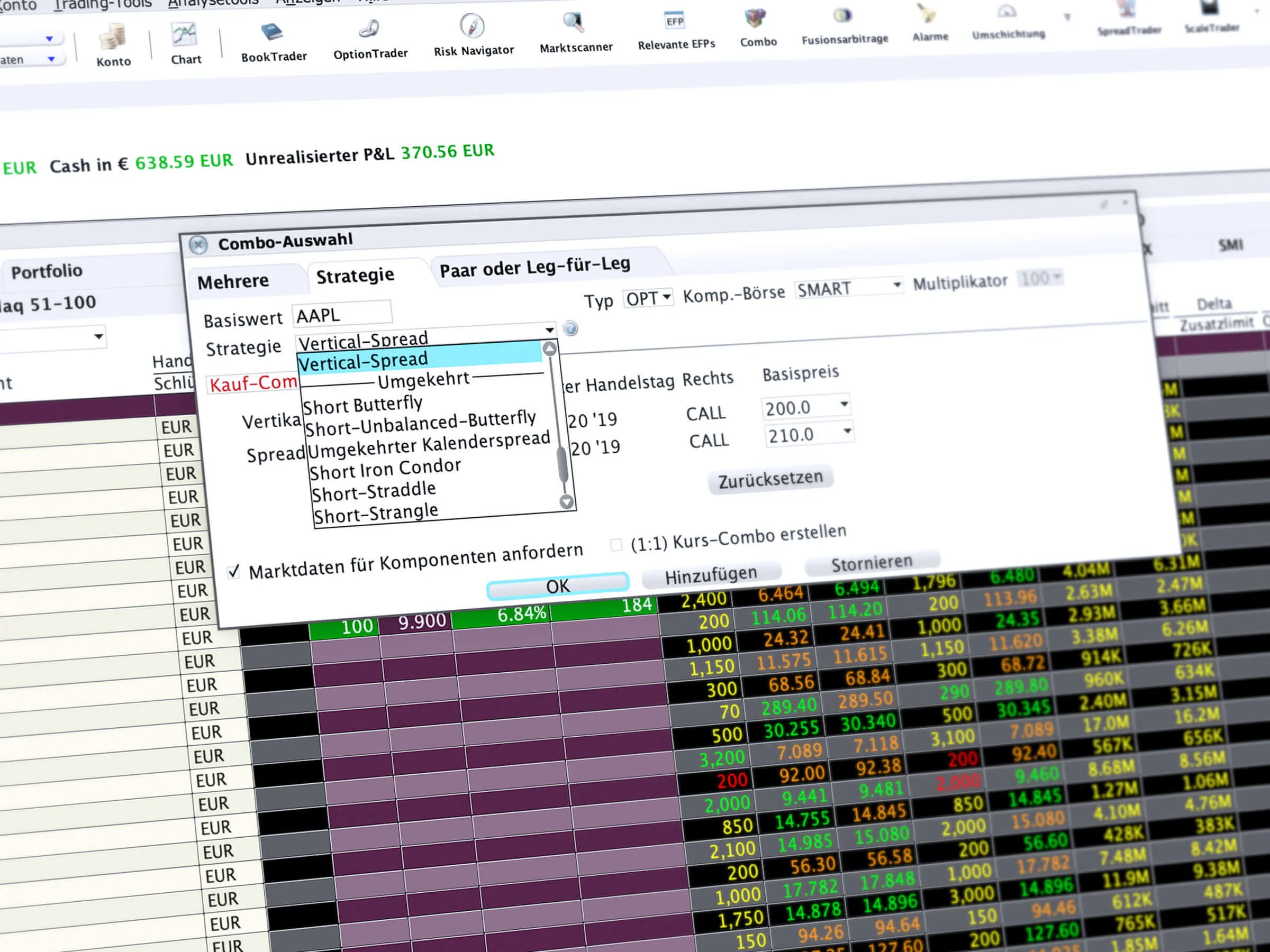 Weitere Tradingtools über LYNX: ComboTrader