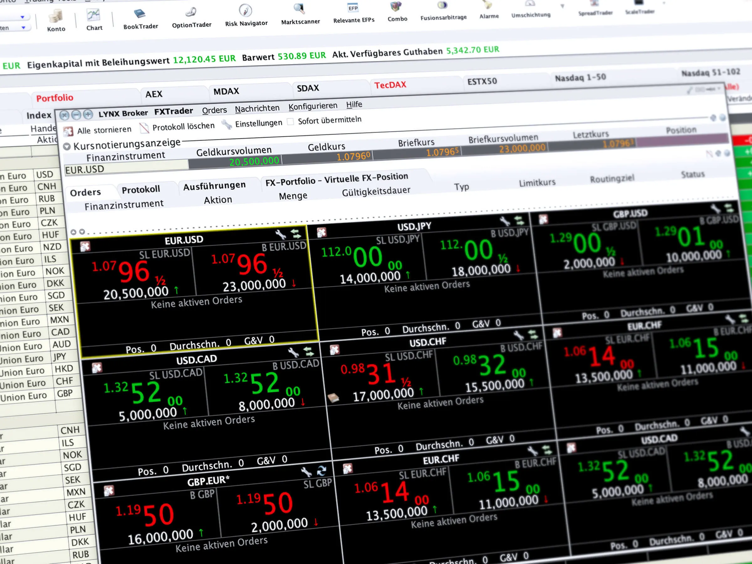 Weitere Tradingtools über LYNX: FXTrader