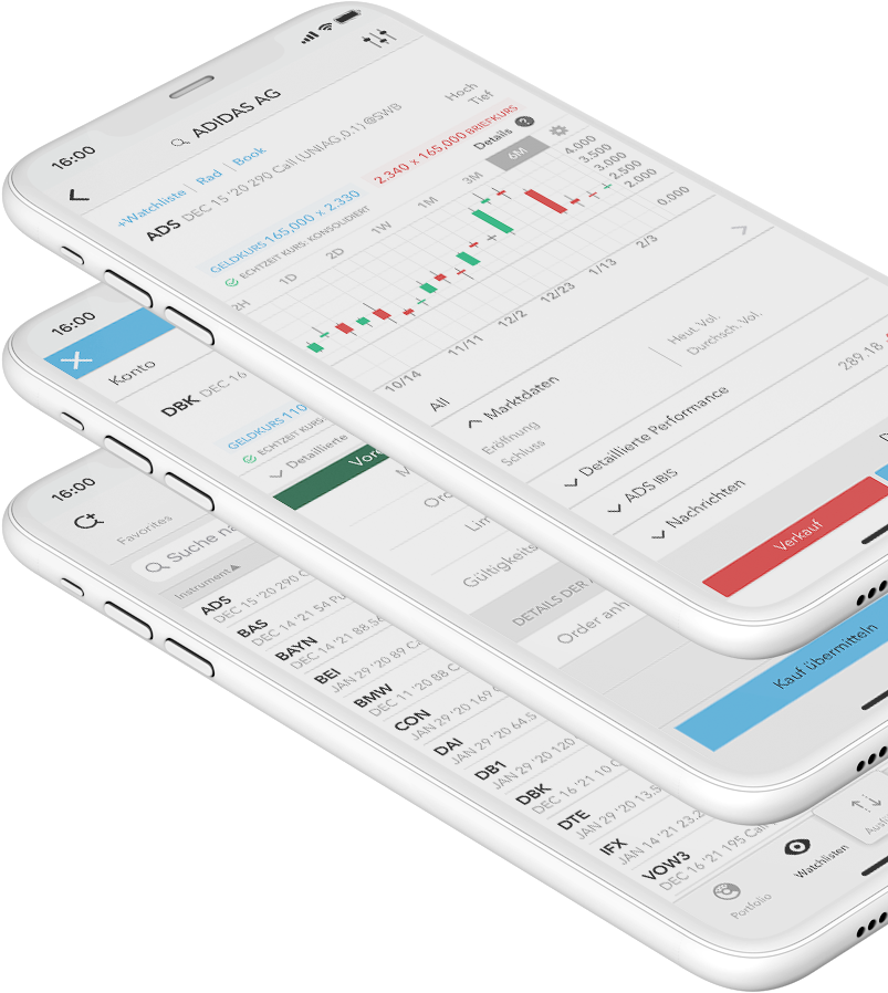 Handeln Sie Optionsscheine unterwegs komfortabler mit der LYNX Trading App Optionsscheine Trading App